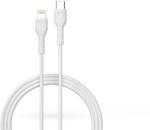 DEVIA USB Type-C - Lightning adat- és töltőkábel 1 m-es vezetékkel - Devia Kintone Series Type-C to Lightning PD Cable - 27W - fehér - ECO csomagolás