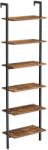 VASAGLE Létrapolc, 6 szintes könyvespolc 60 x 204, 8x 30 cm (LLS103B01) - tutihome