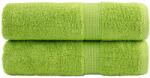 vidaXL Премиум хавлиени кърпи SOLUND 2 бр зелени 100x150 см 600 gsm (137503)