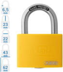 ABUS T65AL/40 KA Egységkulcsos lakat - Sárga (10049934-01)