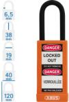 ABUS 74LB/40 LOTO hosszúkengyelű munkavédelmi kizáró lakat - Narancssárga - 503320 (503320)
