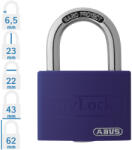 ABUS T65AL/40 KA Egységkulcsos lakat - Lila (10049937-01)