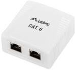 Lanberg NET Falon kívüli aljzat CAT. 6 FTP árnyékolt 2xRJ45 fehér (OS6-0002-W)