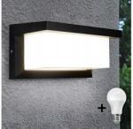 BOWI LED Kültéri lámpa izzóval szürkületérzékelővel NEELY 1xE27/9W/230V IP54 BG0715+BW0332 (LEDBW0332C)