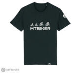 MTBIKER ROAD Evolúció póló, fekete (M)