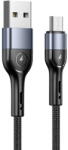 USAMS Cablu de Date USB la Micro-USB 2A, 1m - USAMS U55 (US-SJ450) - Black (KF232122)