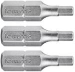 Fortum behajtóhegy HEX, 3 db, S2 acél; H 3×25mm, bliszteren (4741504) - gudebolt