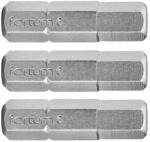 Fortum behajtóhegy HEX, 3 db, S2 acél; H 5×25mm, bliszteren (4741506) - gudebolt
