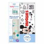 Baby-Nova Pachet Biberon din sticla Baby Nova + Servetele umede Huggies Disney