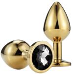 Passion Labs Dop Anal Metallic Buttplug, Small, Auriu/Negru, Passion Labs