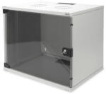 ASSMANN 19" 9U 460x540x400mm lapraszerelt üvegajtós szürke fali rack szekrény (DN-19 09-U-S-1) - haztartasibolt
