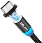 USLION - USB-C / USB Cablu Magnetic (1m), negru