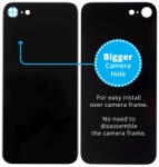 Apple iPhone SE (3rd Gen 2022) - Sticlă Carcasă Spate cu Orificiu Mărit pentru Cameră (Midnight), Midnight