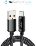 FixPremium - USB-C / USB Cablu cu functie Power Delivery (1m), negru
