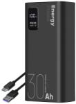 OBAL:ME CSOMAGOLÁS: ME EnergyPulse Powerbank 30000mAh 22, 5W fekete
