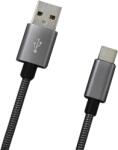 mobilNET Fém borítású USB-C adatkábel, 1m, 2A, ezüst