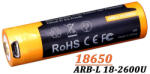 Fenix Acumulator Fenix 18650 - 2600mAh Cu Micro USB - ARB-L 18-2600U (ADV-311) Baterie reincarcabila