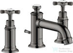 Hansgrohe AXOR MONTREUX 3 üléses mosdó csaptelep automata leeresztővel, polírozott fekete króm 16536330 (16536330)