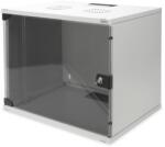 ASSMANN 19" 460x540x400 9U lapra szerelt üvegajtós szürke fali rack szekrény (DN-19 09-U-S-1)