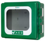  Arky-zöld defibrillátor fali kabin - kültéri - riasztóval - fűtéssel