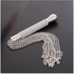  Delux strasszos, láncos korbács - diamondsexshop