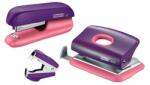 Rapid Tűzőgép szett RAPID F5 Mini lyukasztóval és kapocskiszedővel, 10 lap, lila/barack (5000372)