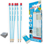 Mitama Grafitceruza Mitama, háromszögletű, radírral, 2 lyukú hegyezővel, 6 db-os klt (62987) - papir-bolt