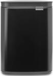 Brabantia Bo Waste Bin hulladékgyűjtő felnyitható, Soft-Close fedéllel, fali/álló, műanyag tartály, 4L - A méret, acél, matt fekete - 222481 (222481)