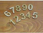  Natúr fa - Számok 3cm vegyes 10db/csomag - feliratokhoz és dekorációhoz