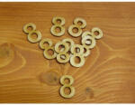  Natúr fa - Számok 8-as 3cm 10db/csomag - feliratokhoz és dekorációhoz