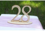  Natúr fa - Asztalszám 28-as 15cm - feliratokhoz és dekorációhoz