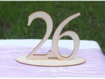  Natúr fa - Asztalszám 26-os 15cm - feliratokhoz és dekorációhoz