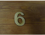  Natúr fa - Számok 6-os 10db/csomag - feliratokhoz és dekorációhoz