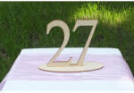  Natúr fa - Asztalszám 27-es 15cm - feliratokhoz és dekorációhoz