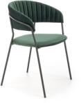 Halmar Scaun tapitat Ava, stil modern, catifea si otel vopsit cu pulbere, 57x54x79x48 cm, verde