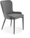 Halmar Scaun tapitat Gloria, design elegant, tapiterie catifea gri, inaltime 86 cm
