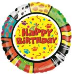 Grabo Balon folie rotund Happy Birthday zoo 53 cm