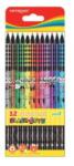 Keyroad Creioane elastice triunghiulare KEYROAD lemn negru, 12 buc