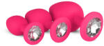 EasyToys - set dopuri anale cu diamant - silicon roz