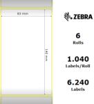 Zebra Etichete hartie 83 x 140mm Z-Select 2000T Zebra 76056 (76056)