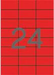 APLI Etikett, 70x37 mm, színes, APLI, piros, 2400 etikett/csomag (LCA11836) - papiruniverzum