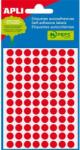 APLI Etikett, 8 mm kör, kézzel írható, színes, APLI, neon piros, 288 etikett/csomag (LCA2081) - papiruniverzum