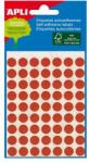 APLI Etikett, 8 mm kör, kézzel írható, színes, APLI, piros, 288 etikett/csomag (LCA2046) - papiruniverzum
