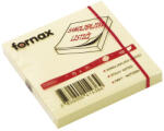  Jegyzettömb öntapadó, 75x75mm, 100lap, Fornax, sárga (SA-FOR0001)