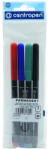  Alkoholos marker készlet, 1mm, kerek hegyű, Centropen 2536, 4 klf. szín (A-625360401)