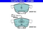 ATE set placute frana, frana disc ATE Ceramic 13.0470-7269.2 (13.0470-7269.2)
