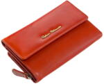 Sylvia Belmonte piros kívül cipzáras közepes bőr női pénztárca zen194