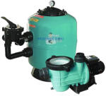  Szűrőszett Filtrex D710 tartály, Gemas Streamer 18m3/h 1HP medence szivattyú (041318) (041318) - medencedoki