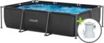 VirtuFit Piscina dreptunghiulara VirtuFit 260 x 180 x 66 cm cu sistem filtrare inclus Piscina
