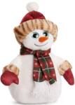 Amek Toys Jucărie de pluș Amek Toys - Om de zăpadă cu pălărie roșie și eșarfă, 23 cm (11242)